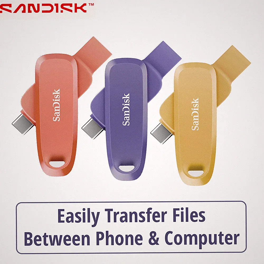SanDisk 128GB Dual USB-C & USB-A Phone Drive - USB 3.2 Gen-1 Flash Drive
