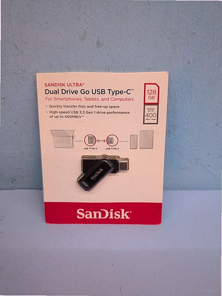 SanDisk 128GB Ultra Dual Drive Go USB Type-C Flash Drive Black SDDDC3-128G-A46