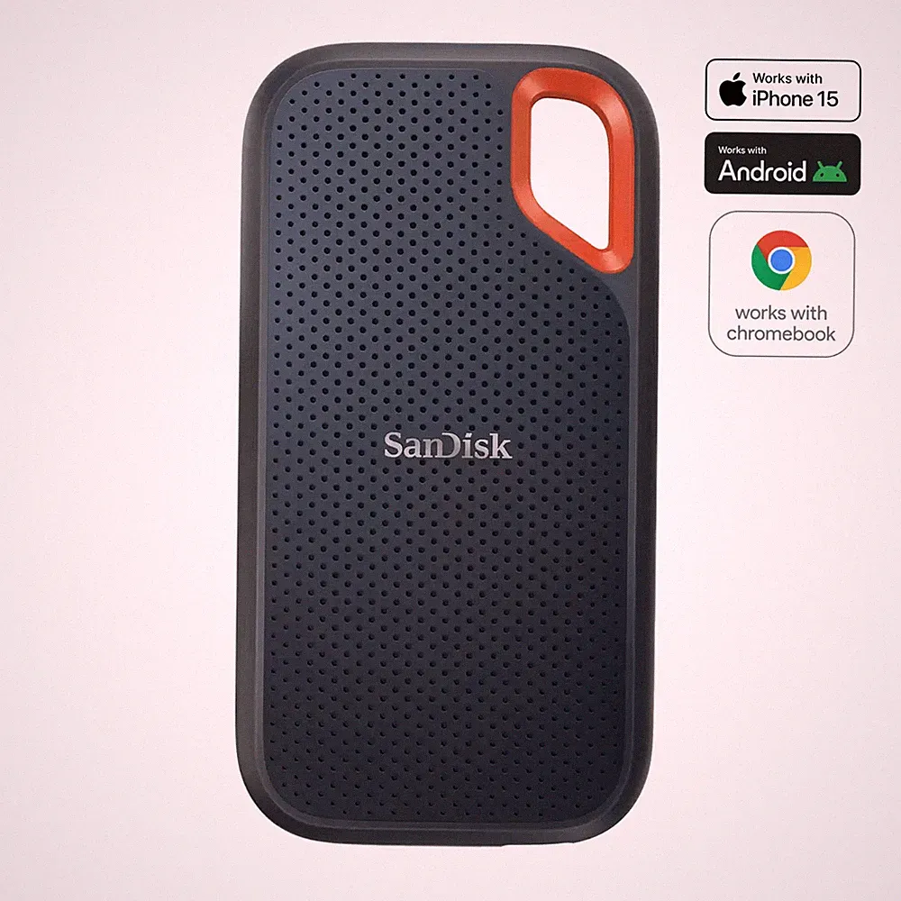 SanDisk 2TB Extreme External Solid State Drive, Black - SDSSDE61-2T00-G25
