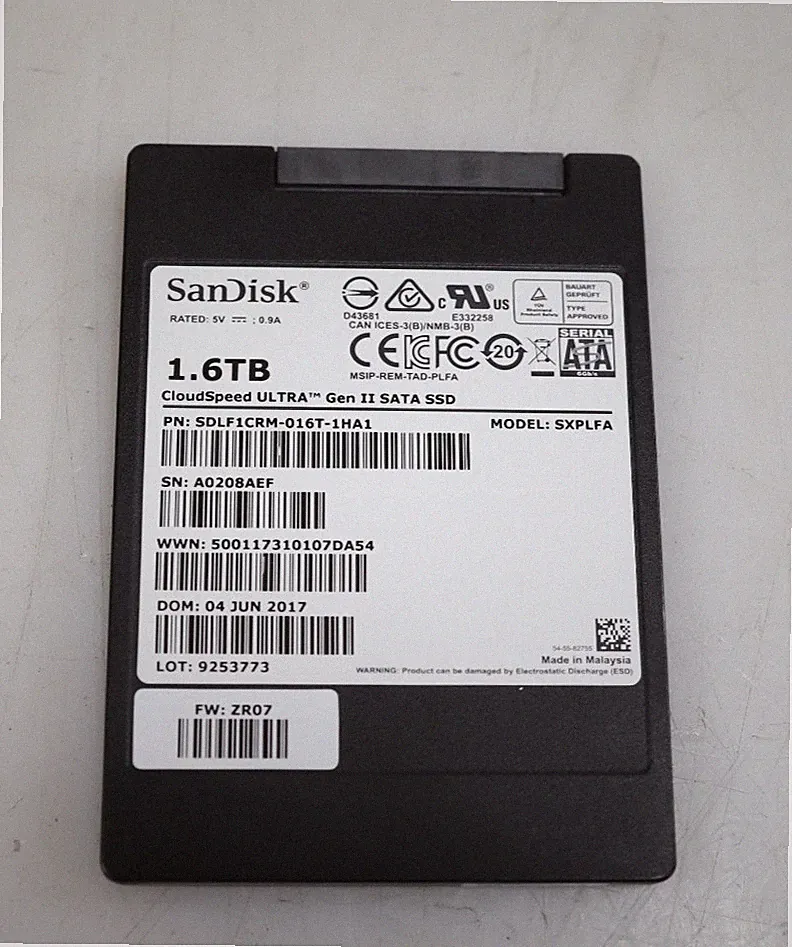 SanDisk CloudSpeed Eco Gen II SXPLFA 1.6TB 2.5" SATA Solid State Drive