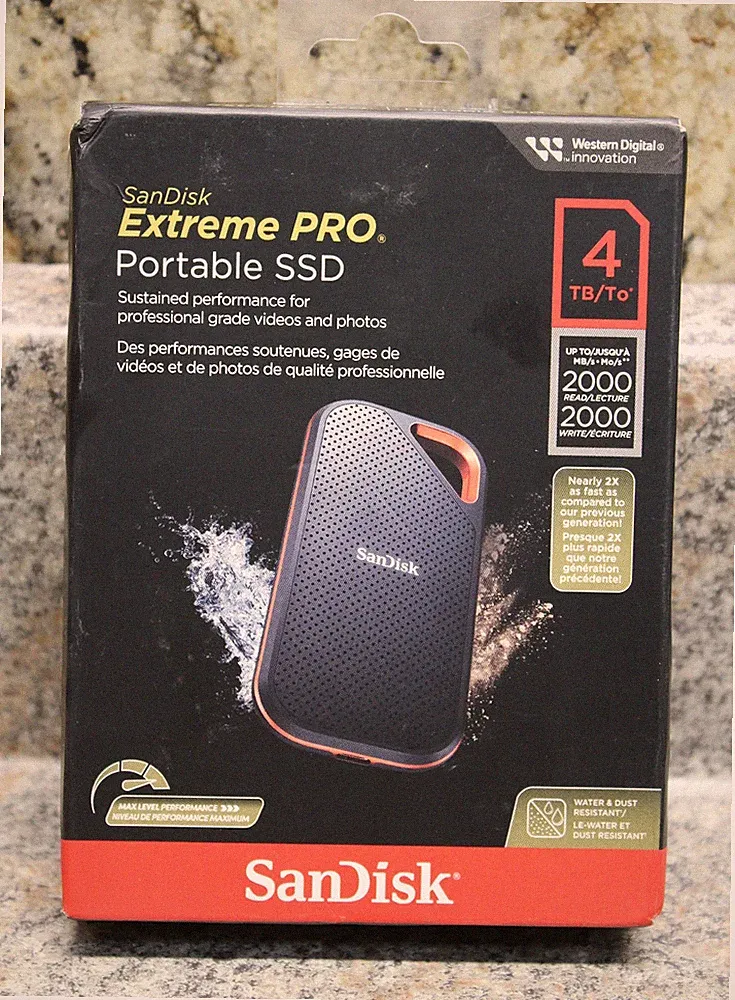 SanDisk Extreme PRO Solid State Drive- 4TB Portable SSD