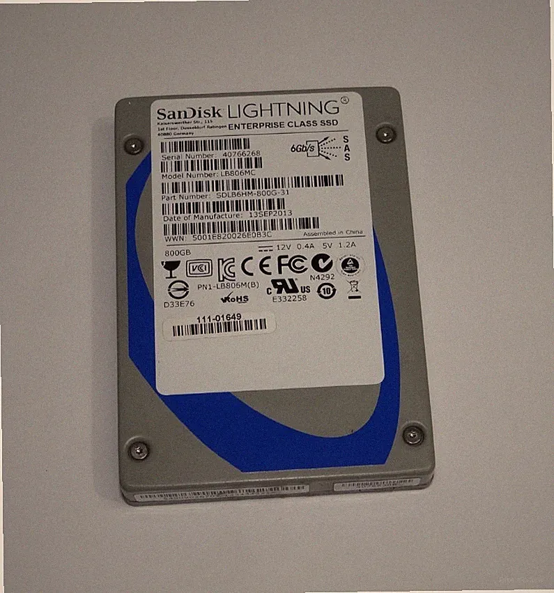 Sandisk Lightning Enterprise SSD LB806MC 2.5" 800GB SAS 6Gb/s SSD
