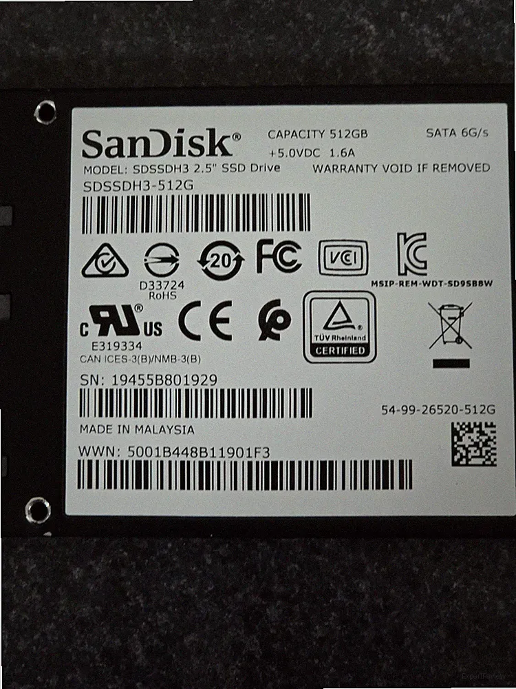 SanDisk Ultra 512GB 2.5 in SATA III Solid State Drive