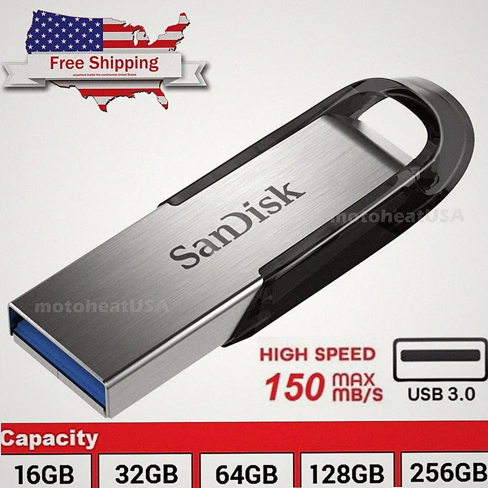 Sandisk Ultra Flair USB 3.0 Flash Drive 16GB 32GB 64GB High Speed 150MB/s memory