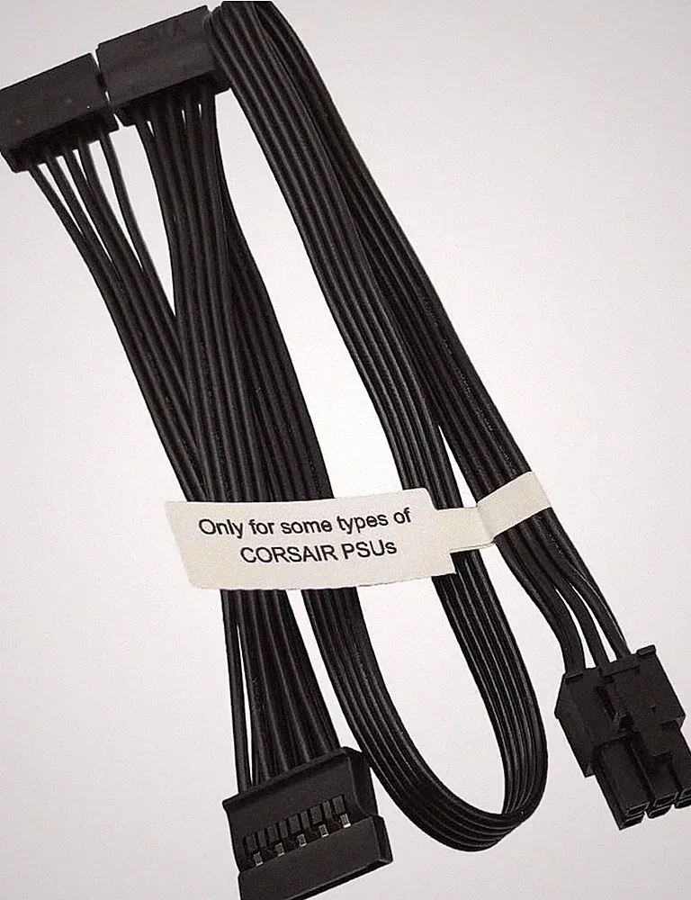 SATA Power Cable for Corsair Psus, 6 Pin to 3X 15 Pin SATA Hard Drive Power Adap