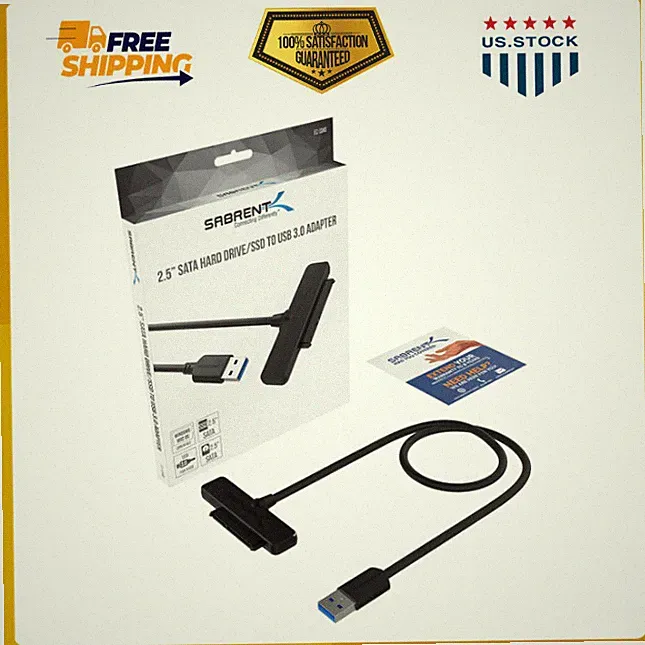 SATA to USB Cable - USB 3.0 to 2.5” SATA I/II/III Hard Drive Adapter External
