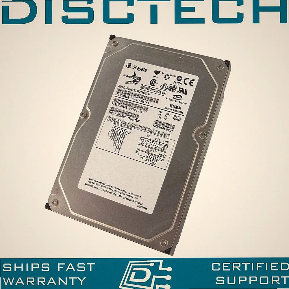 Seagate 18GB 7.2K 68pin U160 SCSI ST318438LW 36ES2 SE LVD SCSI Hard Drive