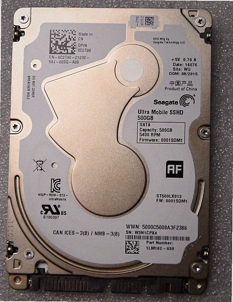 Seagate 500gb 2.5" 5mm Thin SATA Hybrid Hard Drive SSHD Windows 11 Pro installed