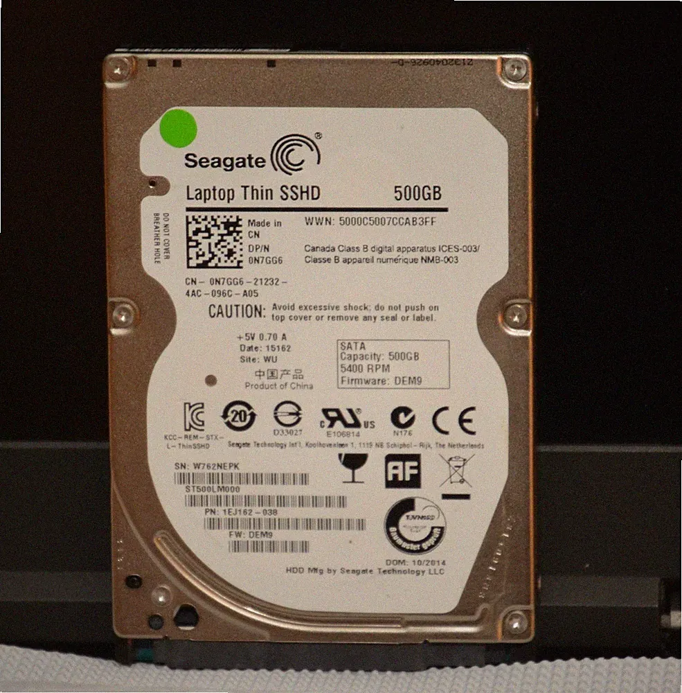 Seagate 500gb 2.5" SATA Hybrid Hard Drive Thin SSHD w/ Windows 11 Pro installed