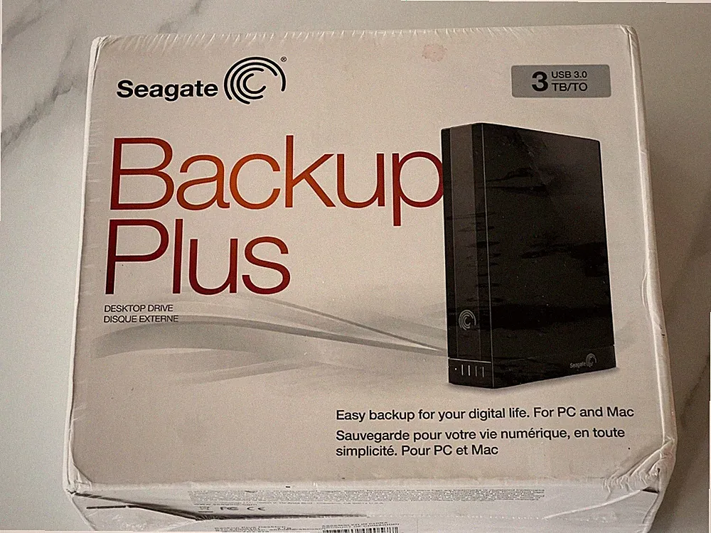 Seagate Backup Plus 3TB Desktop External HDD STCA3000101- Brand New Sealed