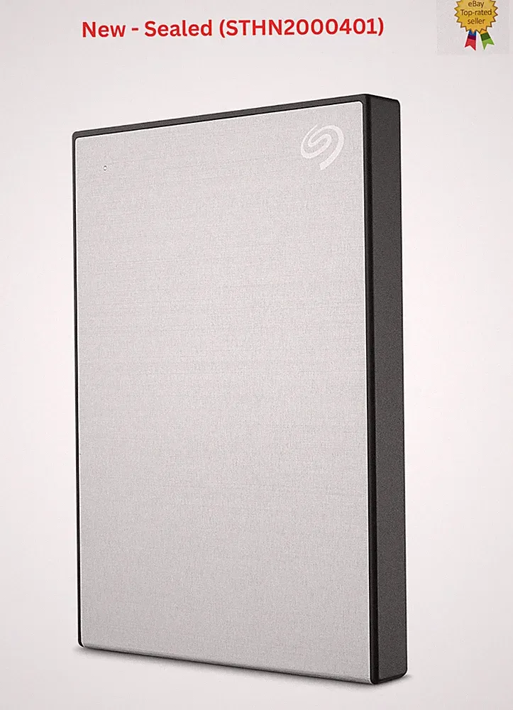 Seagate Backup Plus Slim 2TB External Hard Drive Portable HDD – Silver USB 3.0