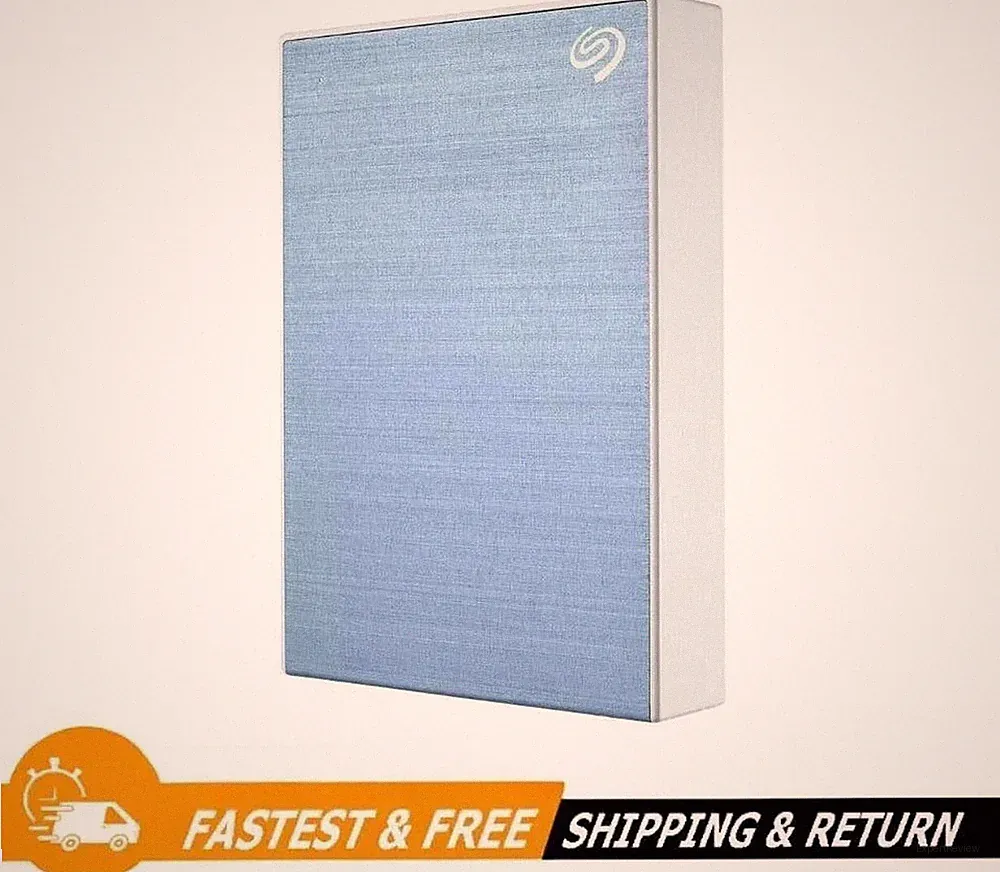 Seagate Backup Plus Slim 2TB USB 3.0 Portable External HD Light Blue Recertified