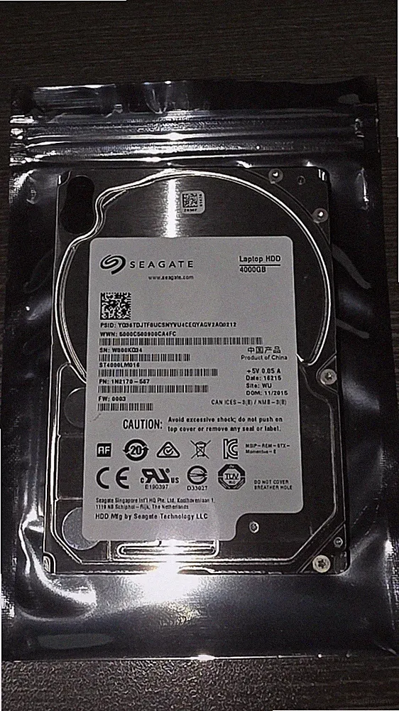 Seagate Barracuda 4TB, Internal, 5400 RPM, 2.5" (ST4000LM024) Hard Drive