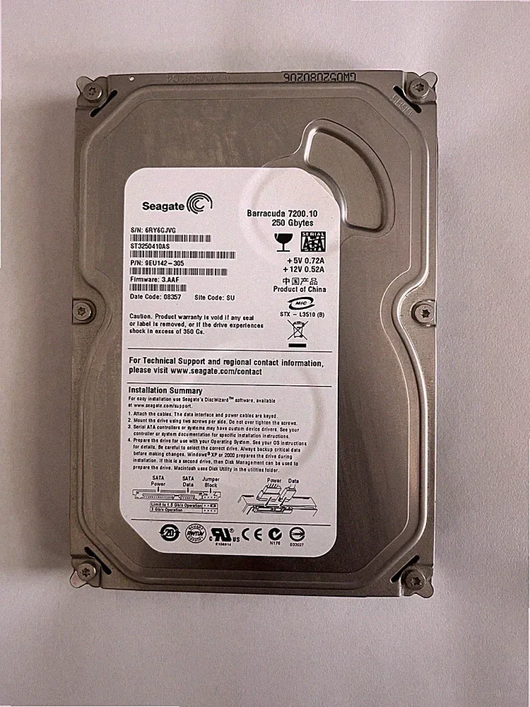 Seagate Barracuda 7200.10 250GB SATA 3.5” Internal Hard Drive ST3250410AS