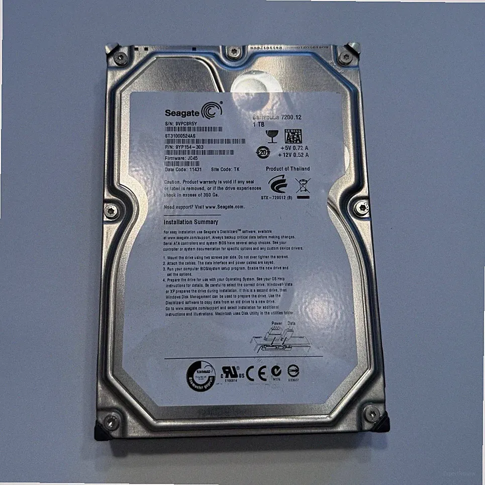 Seagate Barracuda 7200.12 1TB 3.5" SATA 7200RPM Internal Hard Drive HDD