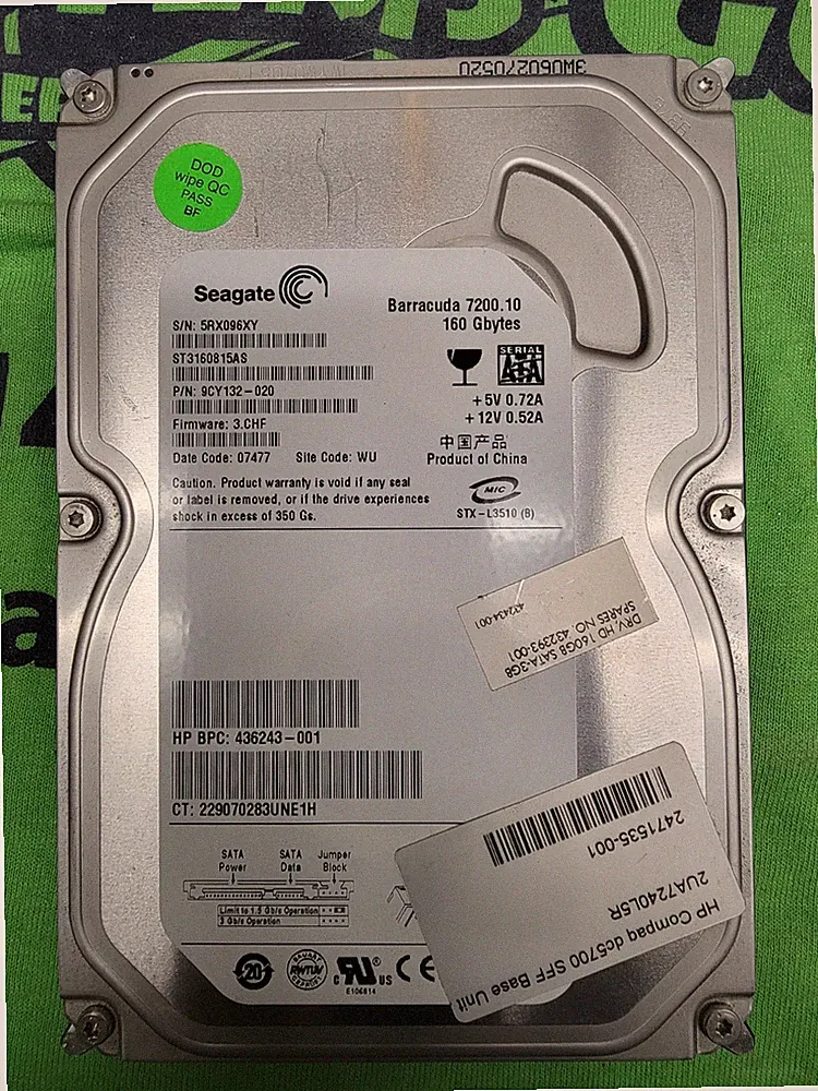 Seagate Barracuda ST3160815AS 3.5" 160GB, 7200RPM Internal Hard Drive HDD