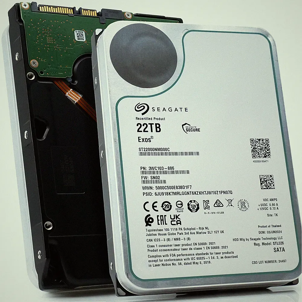 Seagate Exos 22TB 7.2K RPM SATA 6Gb/s 3.5in Enterprise HDD - ST22000NM000C