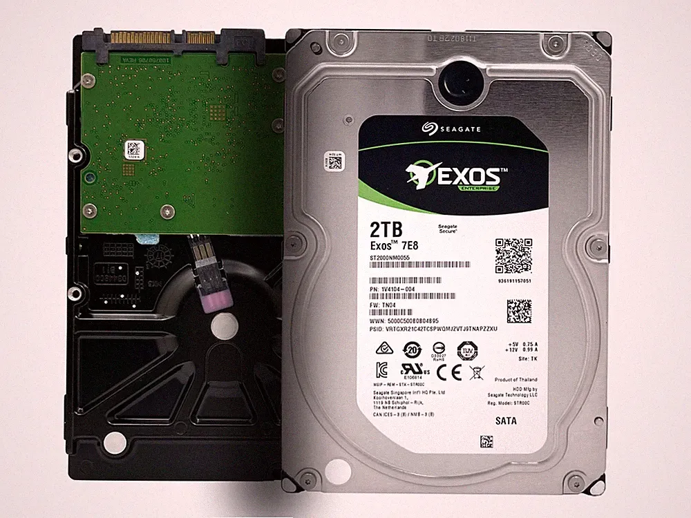 Seagate EXOS ST2000NM0055 2TB 128MB 7200RPM 3.5" SATA III Enterprise Hard Drive
