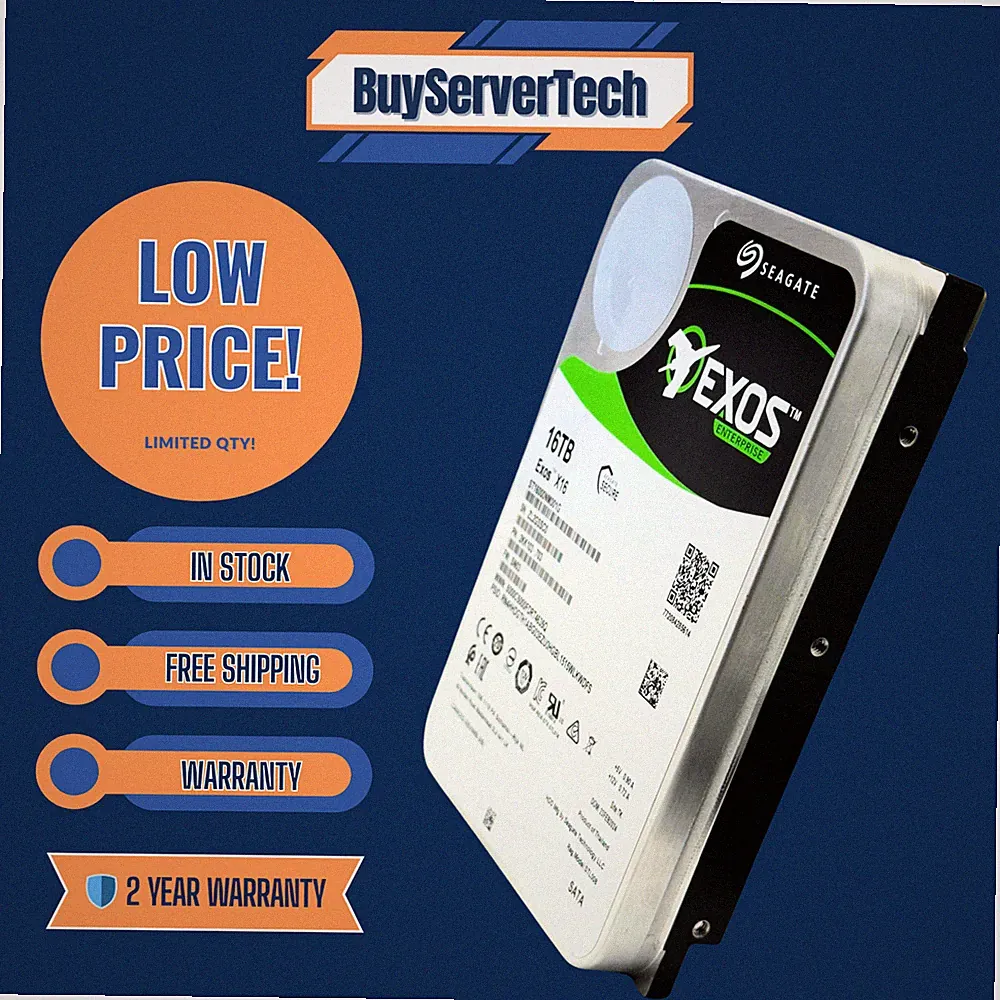 Seagate Exos X1 ST16000NM001G 16TB 7200RPM SATA 6Gb/s 256MB 3.5" HDD