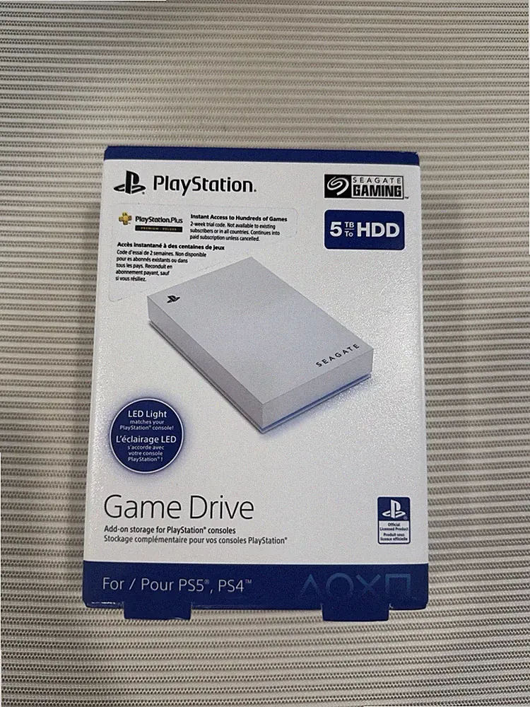 SEAGATE GAME DRIVE FOR PS4/PS5 5TB HDD- BRAND NEW SEALED.