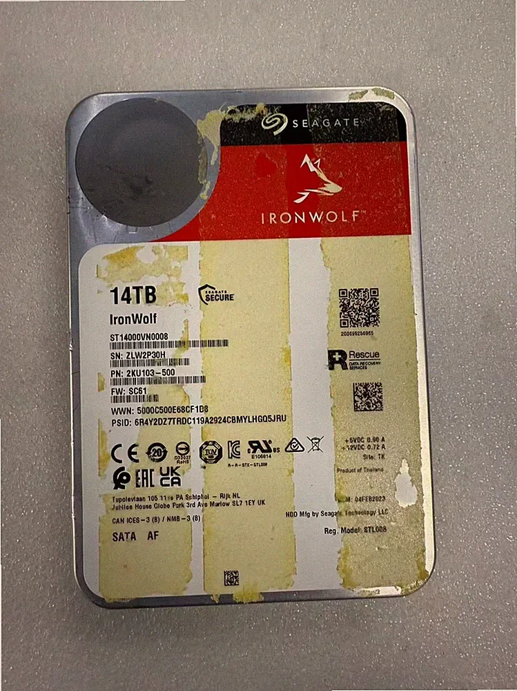 Seagate IronWolf 14TB NAS Hard Drive ST14000VN0008 - TESTED WORKING GOOD