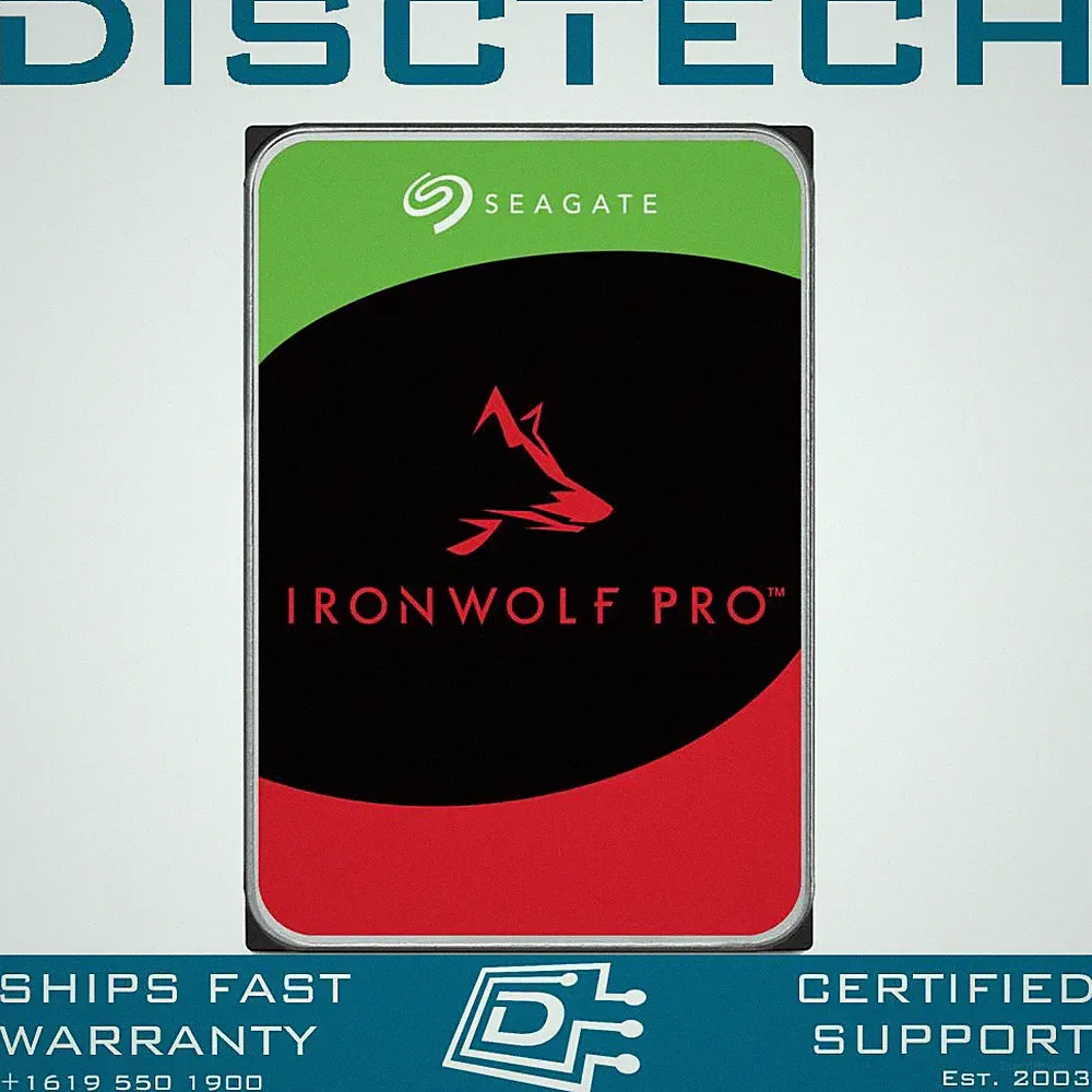 Seagate IronWolf Pro ST24000NT002 24TB SATA 6Gbps 512e 7.2K RPM 3.5 LFF NAS HDD
