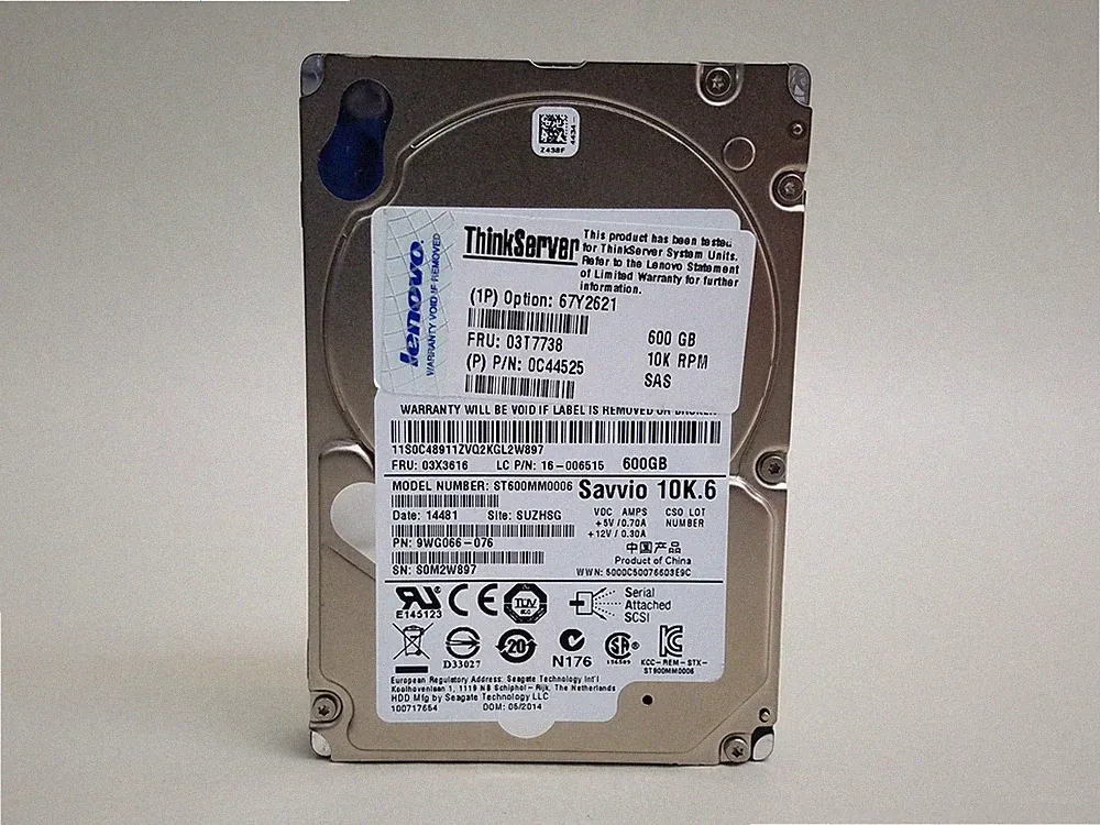 Seagate Lenovo ST600MM0006 600 GB SAS 2 2.5 in Enterprise Hard Drive