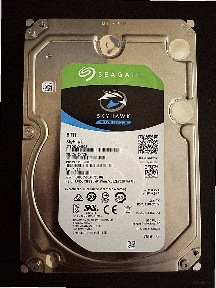 SEAGATE SKYHAWK SURVEILLANCE ST8000VE001 SATA 8TB 3.5" HDD 7.2K RPM 256MB CACHE