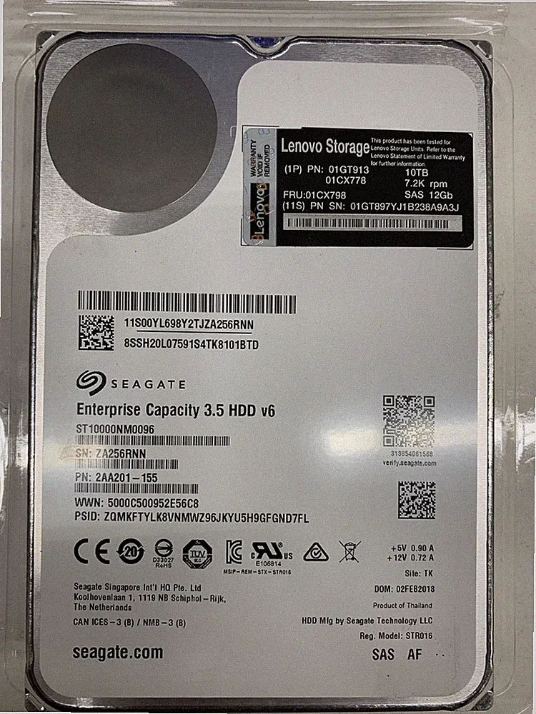 Seagate ST1000NM0096 10TB SAS HDD 3.5" 7200 RPM Server Hard Disk Drive