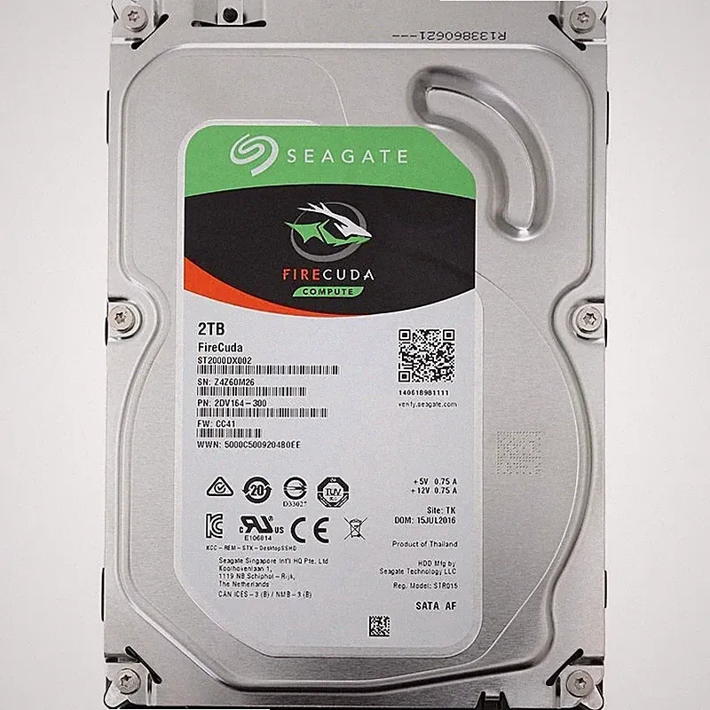 Seagate ST2000DX002 2TB Solid State Hybrid Drive for Desktop 7200rpm SATA OEM