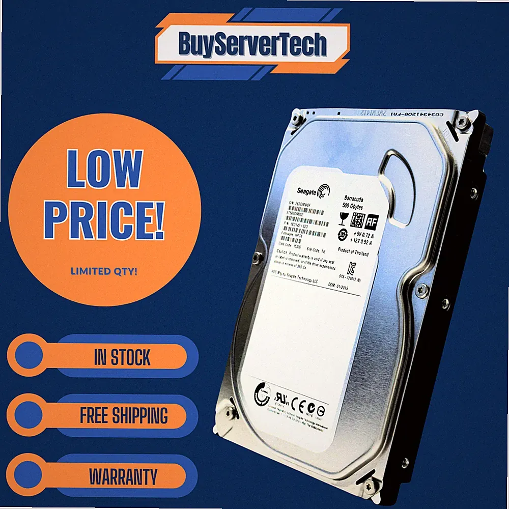 Seagate ST500DM002 500GB 7200RPM SATA 3.5" HDD | 0Hrs | Desktop PC DVR | 1YR
