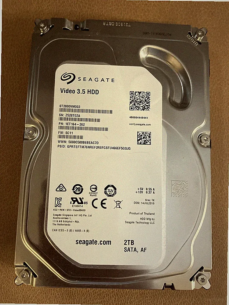 Seagate Video HDD ST2000VM003 2TB 5900RPM 3.5" SATA Hard Drive