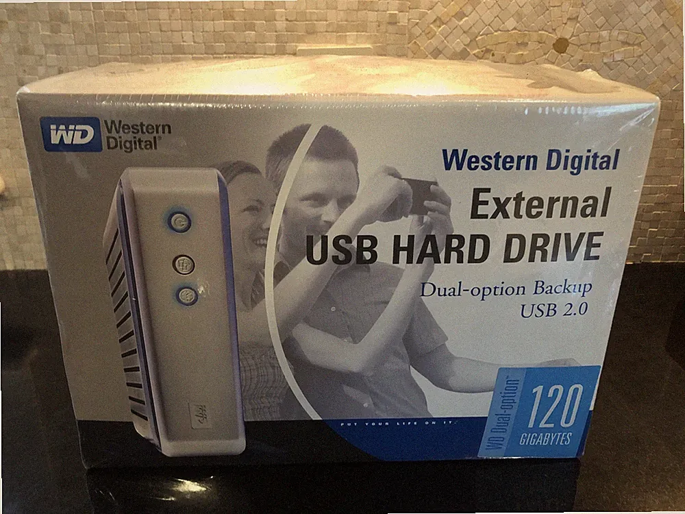 Sealed New Boxed Western Digital External USB Hard Drive 120 GB USB 2.0