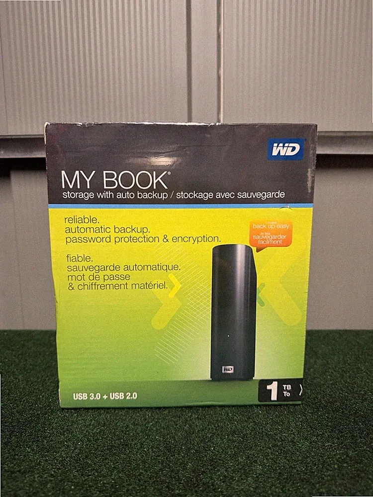 SEALED WD Western Digital My Book 1 TB USB 2.0 & 3.0 External Hard Drive