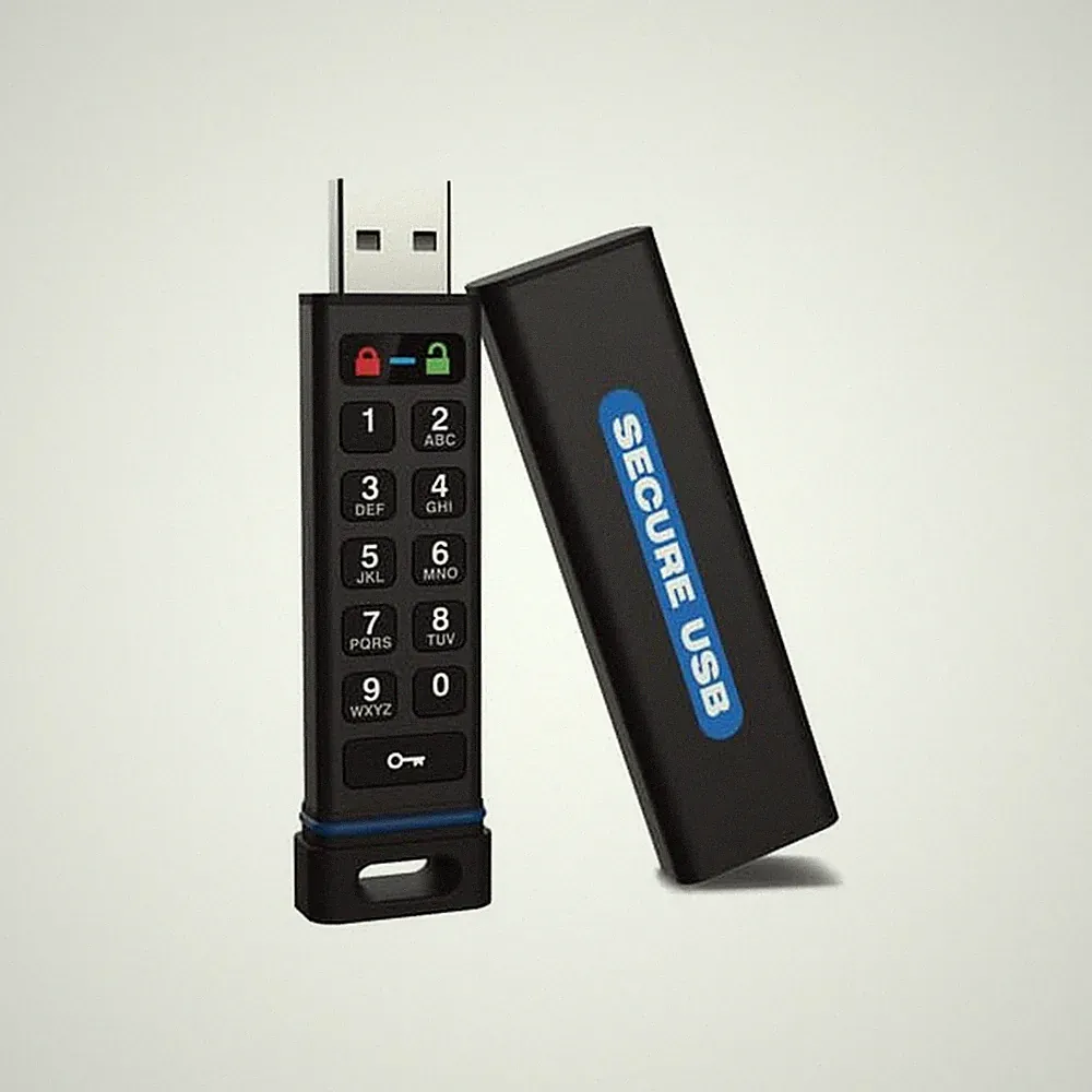 SecureData SecureUSB KP 128GB Hardware Encrypted USB 3.0 Flash Drive FIPS 140...
