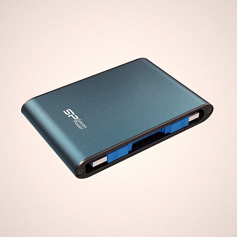 Silicon Power 1TB Rugged Portable External Hard Drive Armor A80, 1 TB, Blue