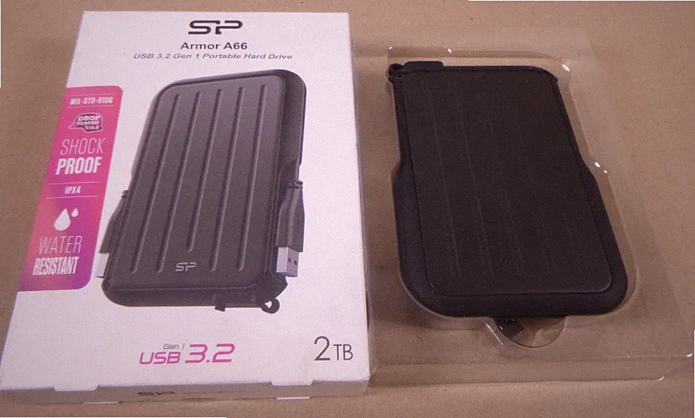 Silicon Power SP Portable Armor A66 2TB USB 3.2 Gen 1 Hard Drive Shock Proof