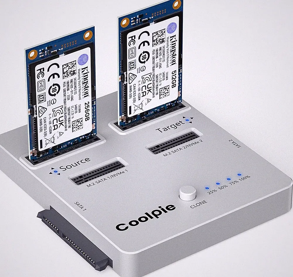 SSD Duplicator NVME/SATA SSD Cloner for M.2 NVME/SATA 3.5'' HDD 2.5''SSD/HDD