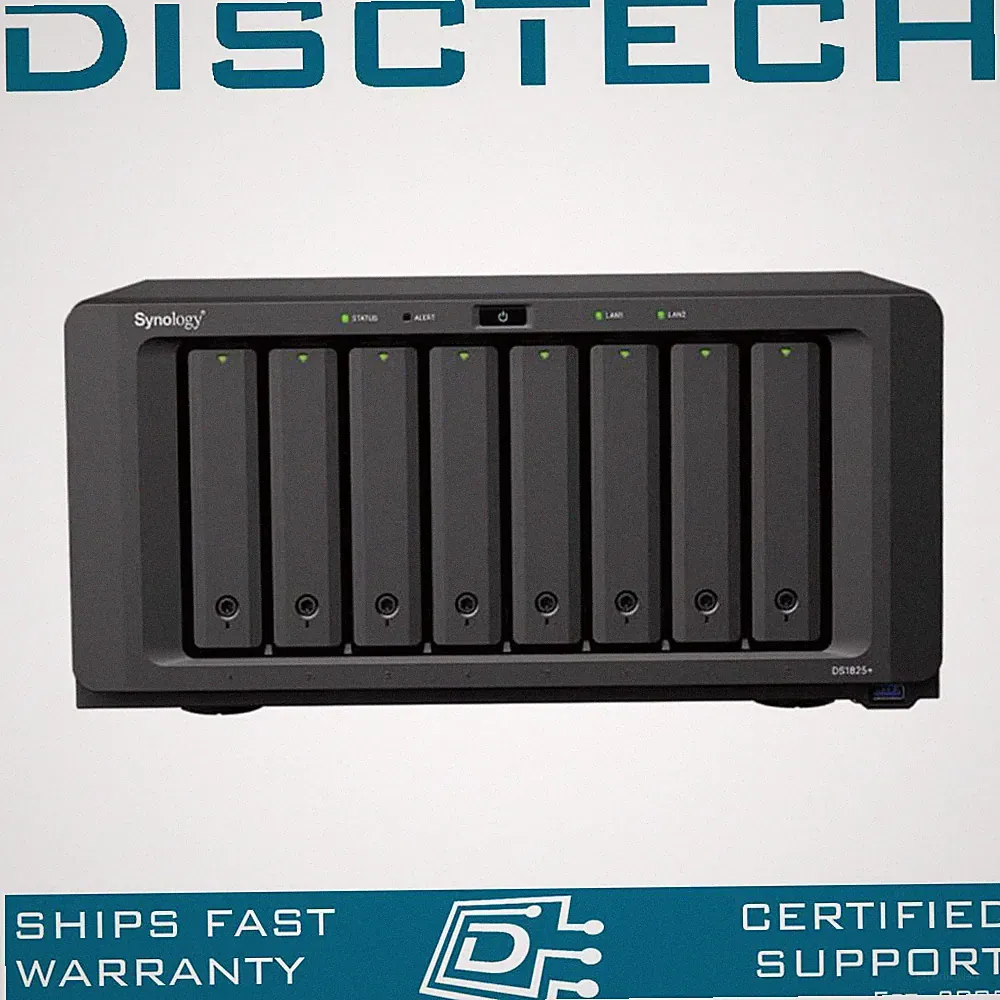 Synology 160TB DiskStation DS1825+ 8-Bay 24/7 NAS Server 8x 20TB SATA Enterprise