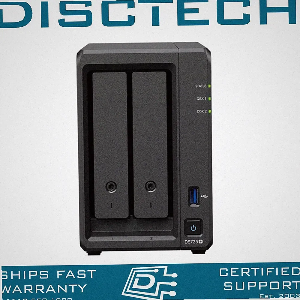 Synology 40TB DS725+ 5-Bay 2x 20TB Enterprise 24/7 4GB RAM NAS Server