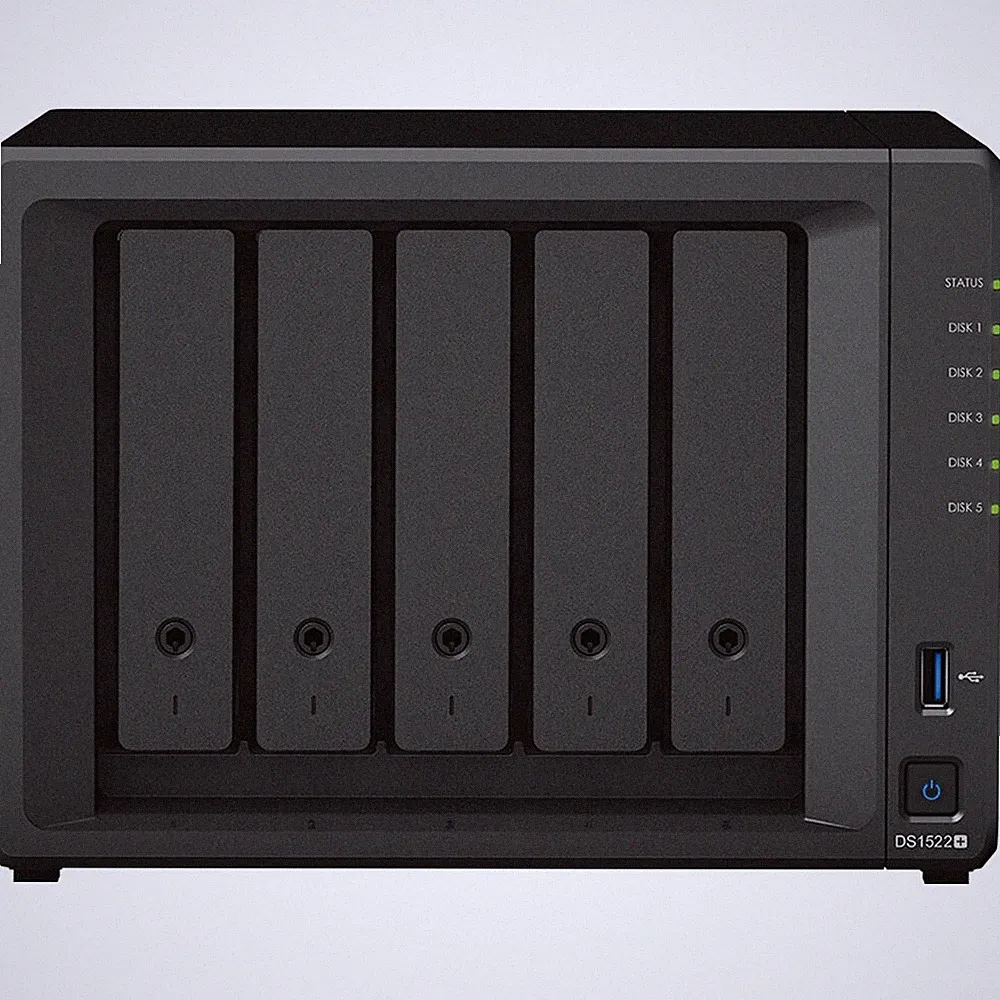 Synology DiskStation DS1522+ NAS Server + Ryzen CPU, DDR4, SSD, NVMe SSD