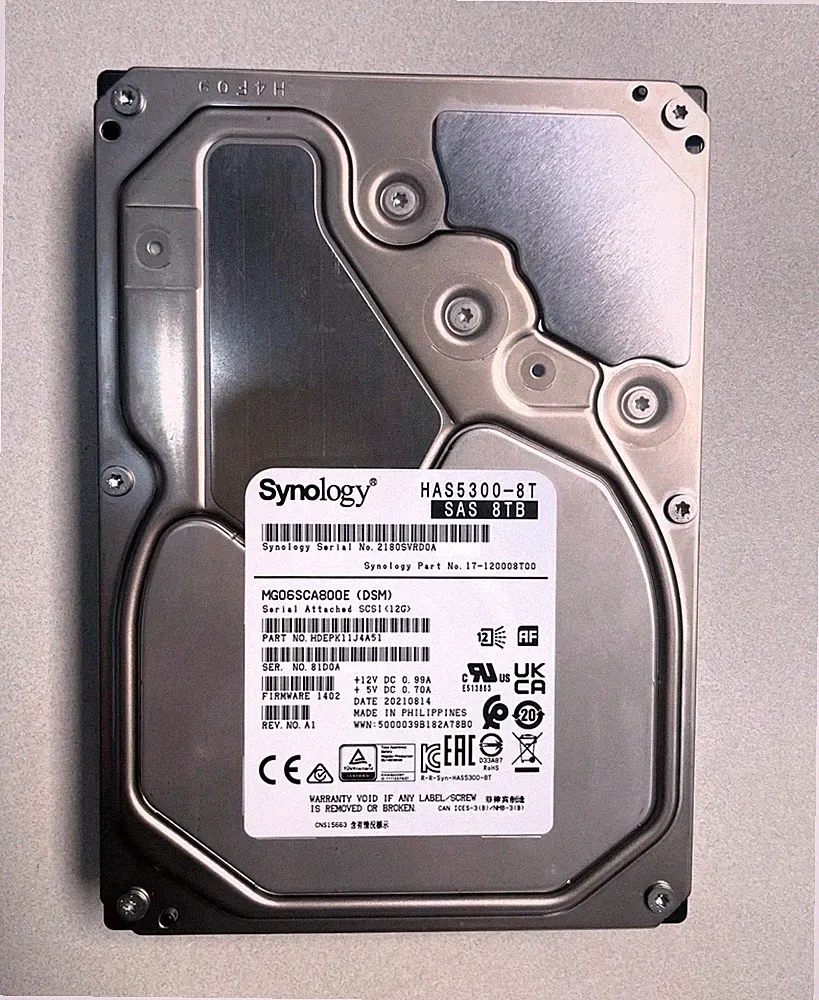 Synology Enterprise 3.5" SAS HDD HAS5300 8TB *Please check compatibility*
