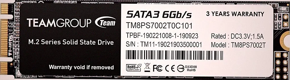 Team Group MS30 M.2 2280 2TB SATA III TLC Internal Solid State Drive (SSD)