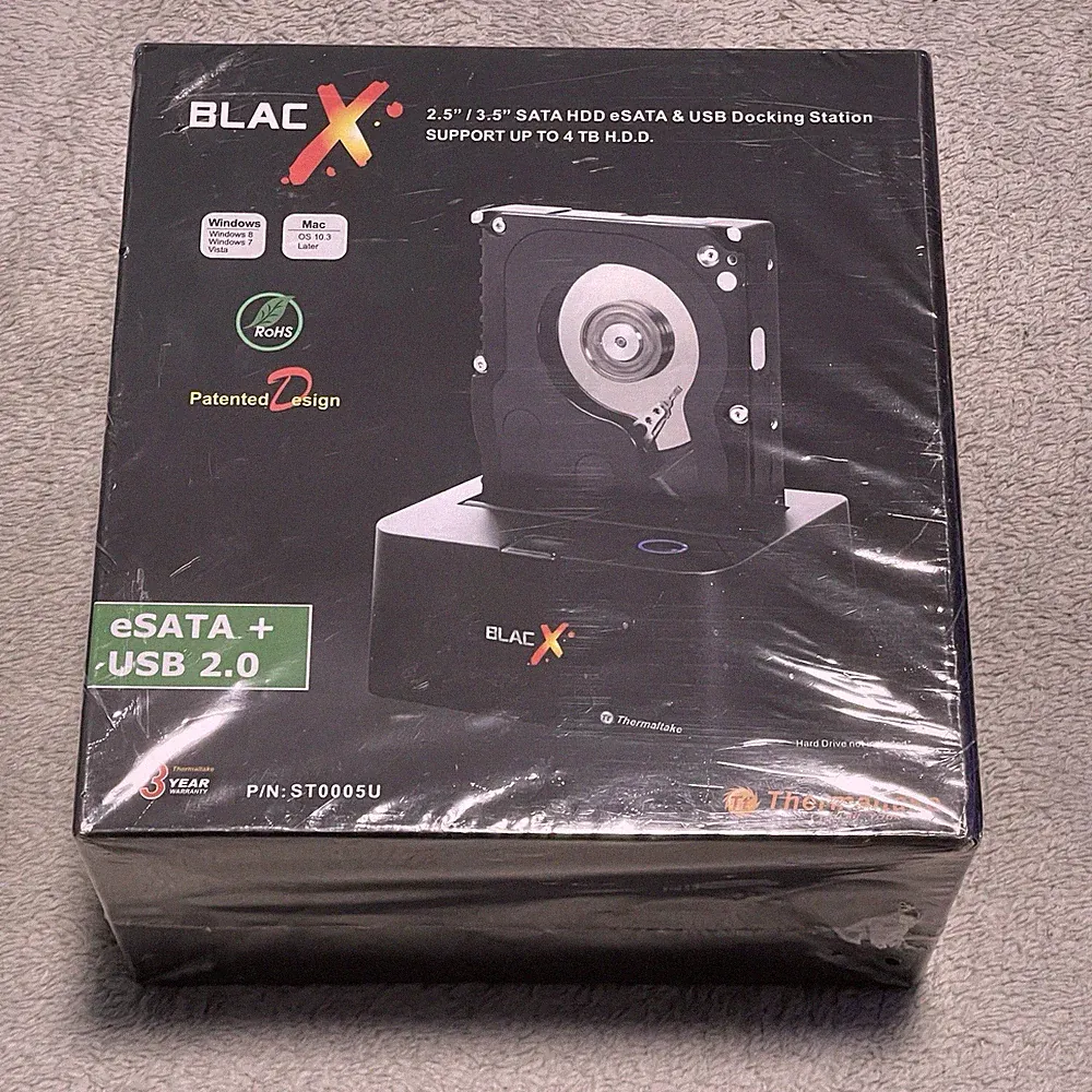 Thermaltake BlacX 2.5" / 3.5" SATA HDD eSATA & USB Docking Station ST0005U