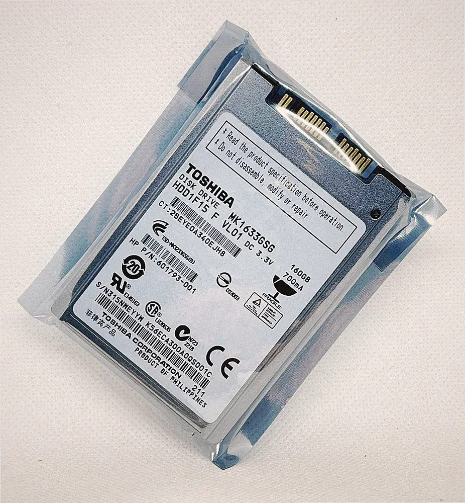 Toshiba 80GB 120GB 160GB 250GB 320GB Internal Micro SATA 1.8 "Hard Drive Disk