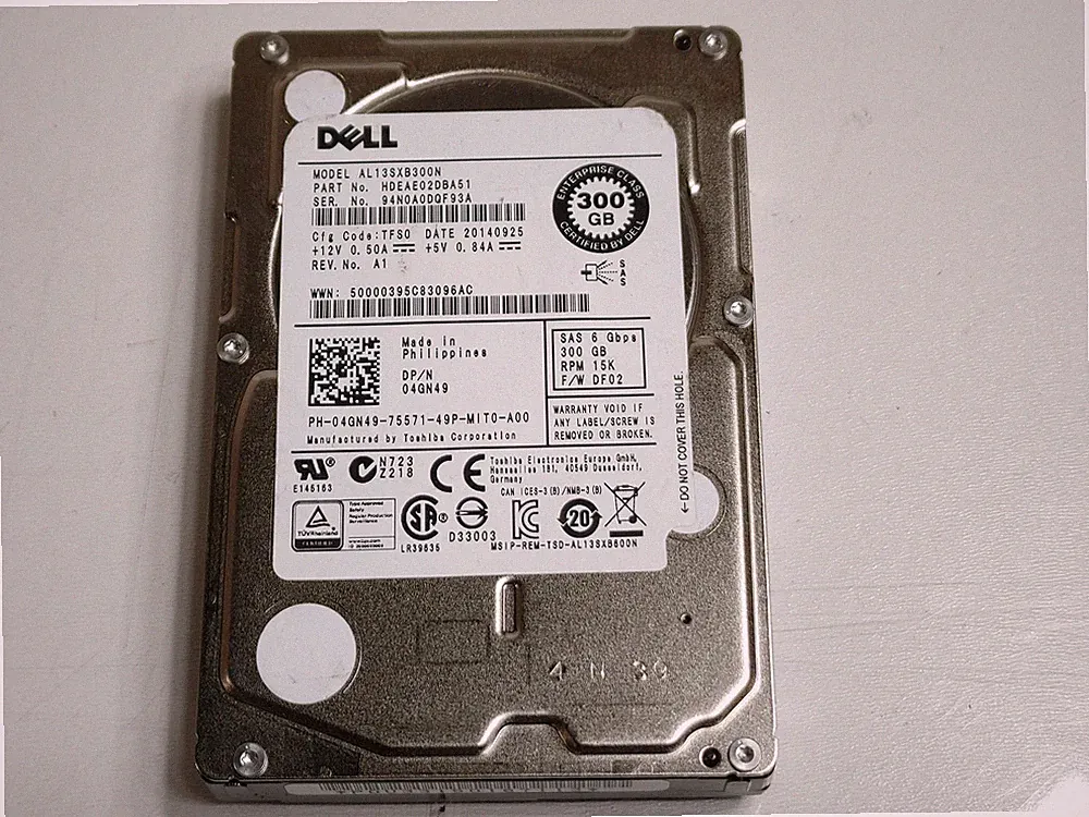 Toshiba Dell AL13SXB300N 300 GB 2.5 in SAS 2 Enterprise Hard Drive