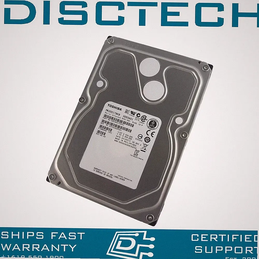 Toshiba MK2001TRKB 2TB / 2000GB 7.2K 6.0Gbps Serial SCSI / SAS Hard Drive