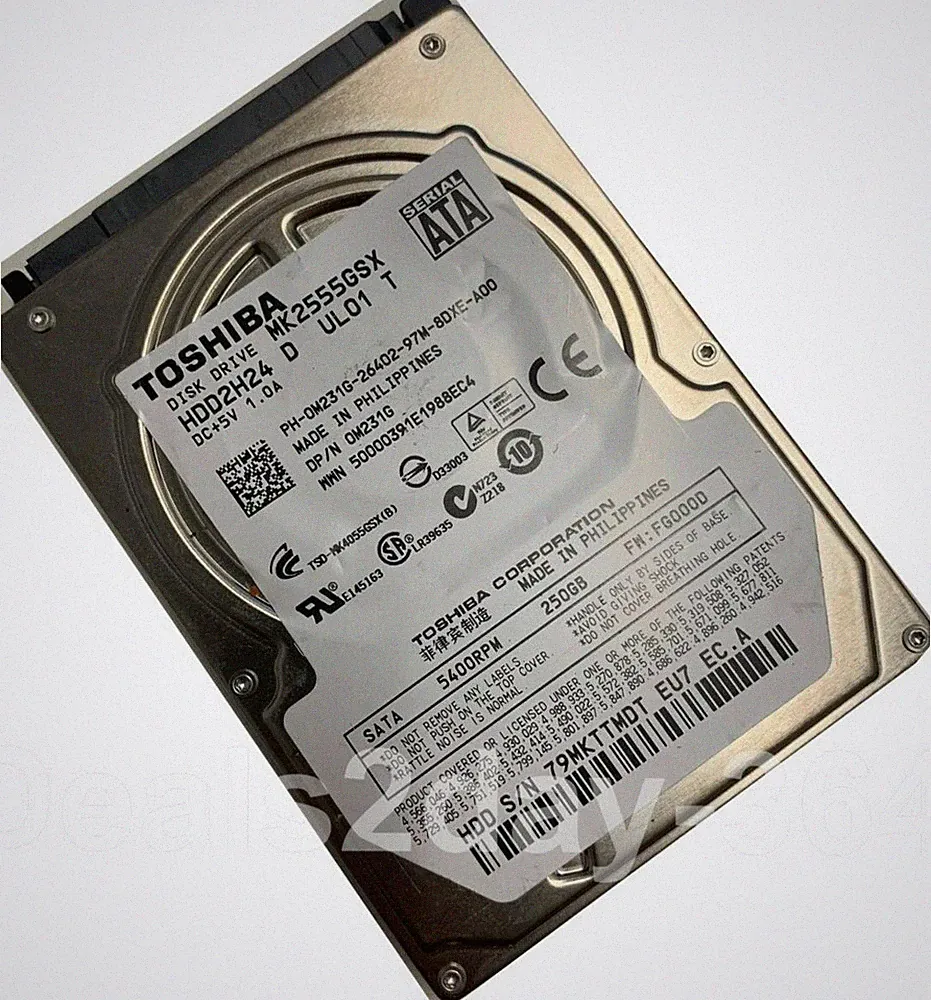 TOSHIBA MK2555GSX 250 GB 2.5" 5400 RPM SATA Hard Disk Drive laptop