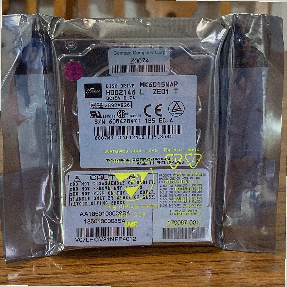 Toshiba MK6015MAP / HDD2146 6.0Gb 4200RPM 2.5-Inch Internal Hard Drive New