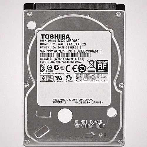 TOSHIBA MQ01ABD050 500GB 5400RPM 8MB Cache 2.5" SATA 3Gb/s Internal Hard Drive